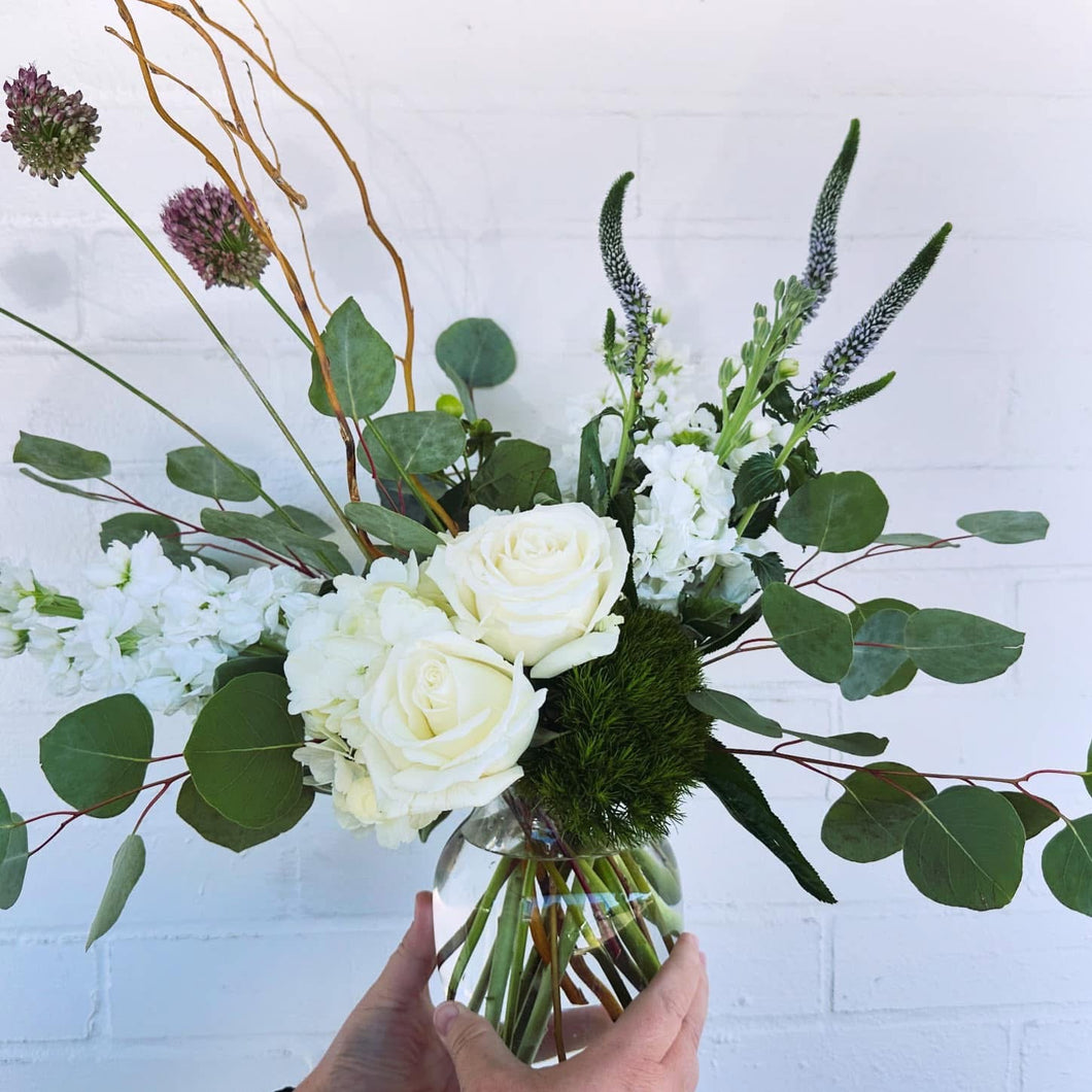 White + Green Fresh Arrangement