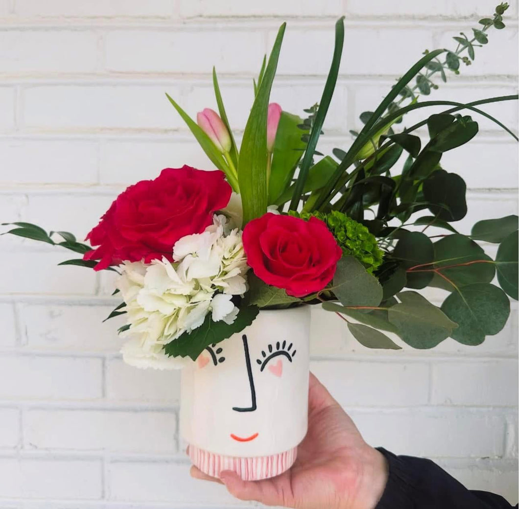 Sassy Vase with Fresh Flowers