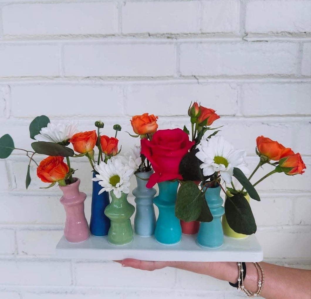 Colorful Vase with Fresh Flowers